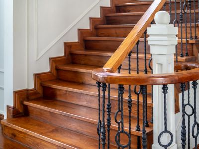 Wood Stairs with Custom Finish